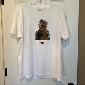 Levi's x Star Wars Chewbacca Graphic T-Shirt XL White Shortsleeved, Used